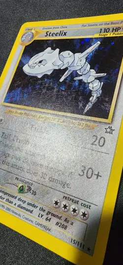 Pokemon Steelix Holo 15/111 Neo Genesis LP - Image 4