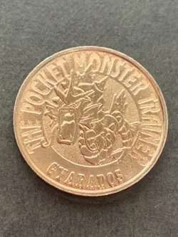 Gyarados NO.130 Pokemon Battle Coin Medal 1997 Japan Pokemon Rare Nintendo Gold - Image 3