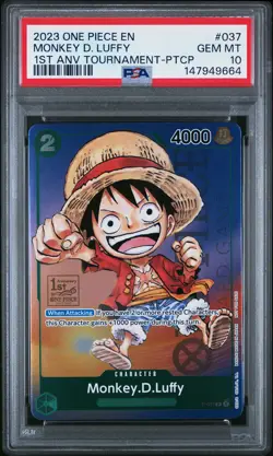 2023 ONE PIECE PROMOS #037 MONKEY D. LUFFY PSA 10 - Image 1