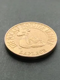 Lapras NO.131 Pokemon Battle Coin Medal 1997 Japan Pokemon RARE Nintendo Gold - Image 4