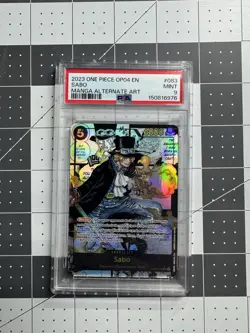 2023 One Piece OP04 EN Manga Alternate Art #083 Sabo PSA 9 MINT - Image 1