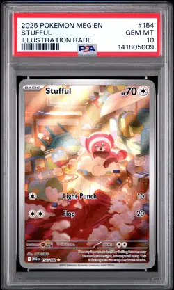 2025 Pokemon Mega Evolution Stufful #154 PSA 10 - Image 1
