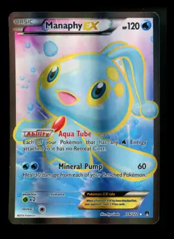 Manaphy EX 116/122 XY Breakpoint 2016 Full Art Holo Pokemon Card TCG - Image 1