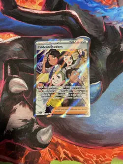 Pokemon Paldean Student 231/091 Paldean Fates Full Art Ultra Rare Near Mint Eng. - Image 1
