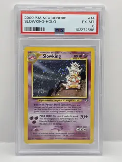 2000 Pokemon Neo Genesis Slowking Holo PSA 6 EX-MT Nice Swirl - Image 1