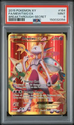Mewtwo EX 164/162 Full Art Pokemon XY Breakthrough #164 MINT PSA 9 - Image 1