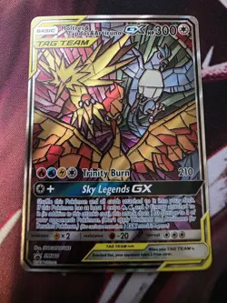2016 Pokemon Promo Stained Glass Articuno Zapdos Moltres SM210 - Image 1