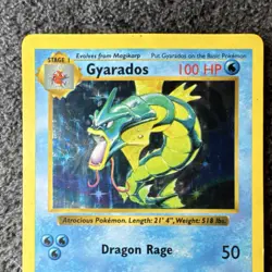 Pokemon TCG Shadowless Gyarados Base Set 6/102 Holo Rare 100 HP 1999 Wizards - Image 3