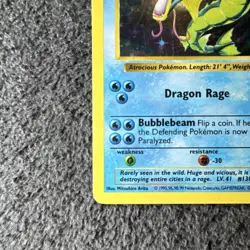 Pokemon TCG Shadowless Gyarados Base Set 6/102 Holo Rare 100 HP 1999 Wizards - Image 5