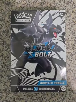 Pokemon TCG Black Bolt Booster Bundle 6 Packs, New English Edition - Image 1