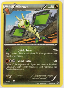 POKEMON VIBRAVA 98/149 BOUNDARIES CROSSED UNCOMMON NEAR MINT - Image 1