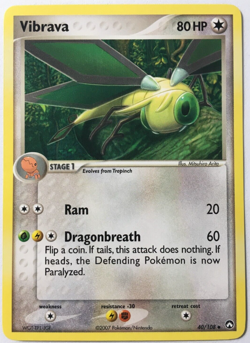 POKEMON VIBRAVA 40/108 EX POWER KEEPERS UNCOMMON NEAR MINT - Image 1