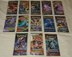 🔥🔥13 Old School Pokemon Packs -- Sun & Moon Set w/ Shining Legends🔥 🔥 - Image 1