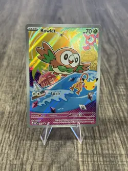 Rowlet 043 MEP Black Star Promo First Partner Illustration Collection Pokemon - Image 1
