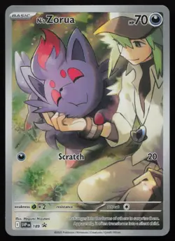 N's Zorua 189 Holo Promo Scarlet & Violet Promo Pokemon NM - Image 1