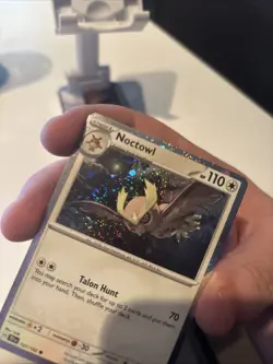 Pokemon TCG Noctowl Cosmos Holo Common with Swirl 127/162 Temporal Forces - Image 3