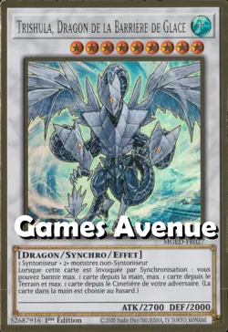 Yu-Gi-Oh ! Trishula, Dragon de la Barriere de Glace MGED-FR027 VF/GOLD RARE - Image 1