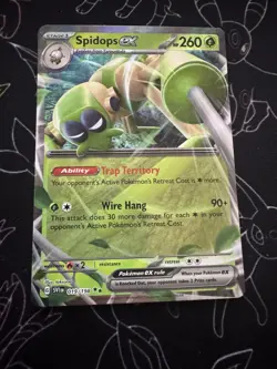 Spidops EX 019/198 Holo Ultra Rare Scarlet & Violet Base Pokemon Card - Image 1