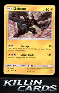 Zekrom 35/73 Holo Rare Shining Legends Pokemon Card NM - Image 1