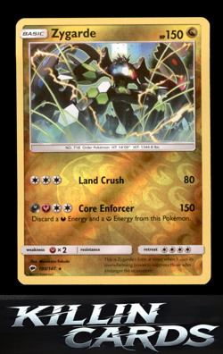 Reverse Holofoil Zygarde 100/147 Holo Rare SM - Burning Shadows Pokemon Card NM - Image 1
