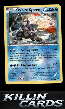 Reverse Holofoil White Kyurem 21/124 Pokemon Holo Rare XY - Fates Collide Card L - Image 1