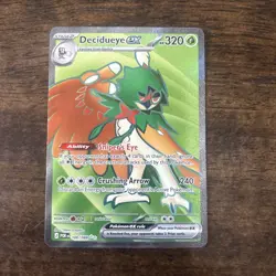 Decidueye EX 100/088 Full Art Pokemon TCG Rare Card English Clean - Image 1