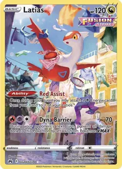 Pokemon TCG Cards Latias GG20/GG70 Crown Zenith Galarian Gallery Alt Art NM-M - Image 1