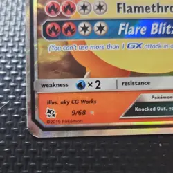Charizard GX 9/68 Hidden Fates Ultra Rare Full Art Holo Pokemon Card - Image 4