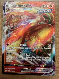 Pokemon Blaziken VMAX Holo Ultra Rare Card 21/198 Chilling Reign NM Condition - Image 1
