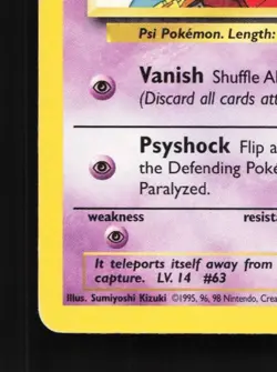 Abra 49/82 HP Team Rocket English Pokemon Card TCG - Image 2