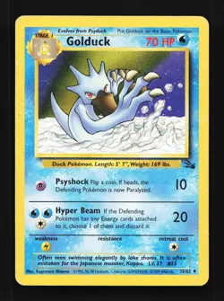 Golduck 35/62 HP Fossil English Pokemon Card TCG - Image 1