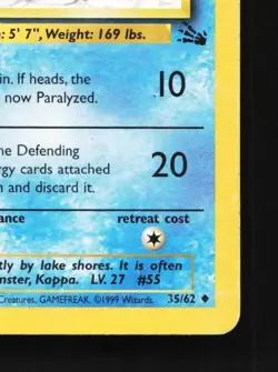 Golduck 35/62 HP Fossil English Pokemon Card TCG - Image 3