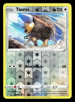 Tauros 134/189 Darkness Ablaze NM Reverse Holo Pokemon Card TCG - Image 1