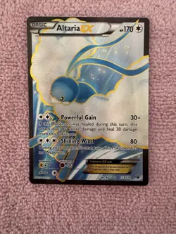 Pokemon TCG Altaria EX Fates Collide Holo Card 123/124 Full Art Ultra Rare - Image 1