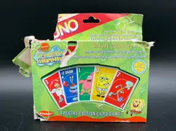 UNO SpongeBob Deluxe Collector Tin Cards NEW Damaged Box Complete Set - Image 1