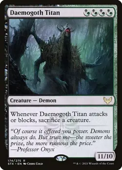 Daemogoth Titan Regular - Strixhaven: School Of Mages MTG-NM - Image 1