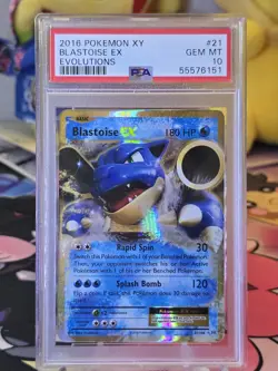 2016 Pokemon XY Blastoise EX Evolutions #21 psa 10 - Image 2
