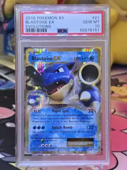 2016 Pokemon XY Blastoise EX Evolutions #21 psa 10 - Image 4