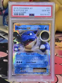 2016 Pokemon XY Blastoise EX Evolutions #21 psa 10 - Image 5