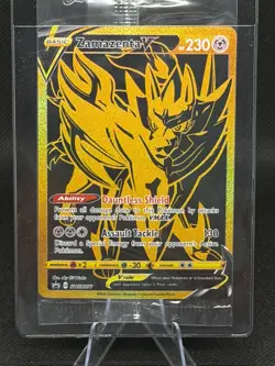 Pokemon Zacian V SWSH076 & Zamazenta V SWSH077 Black & Gold Promos NM - Image 4