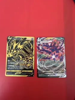 Pokemon TCG Eternatus V SV121/SV122 Shining Fates Gold Secret Rare Holo - Image 1
