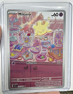 Pokemon Stellar Crown Milcery 152/142 Illustration Rare NM - Image 1