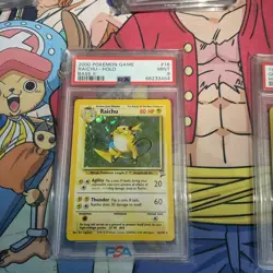 2000 Pokemon Base Set 2 #16/130 Raichu Holo Rare PSA 9 Mint - Image 1