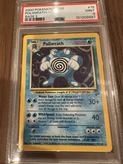 2000 POKEMON BASE SET 2 #15 POLIWRATH-HOLO PSA 9 - Image 3