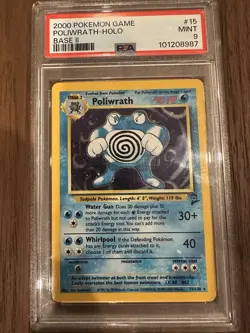 2000 POKEMON BASE SET 2 #15 POLIWRATH-HOLO PSA 9 - Image 5