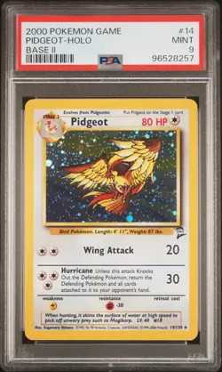 2000 POKEMON GAME BASE SET II PIDGEOT-HOLO PSA 9 - Image 1