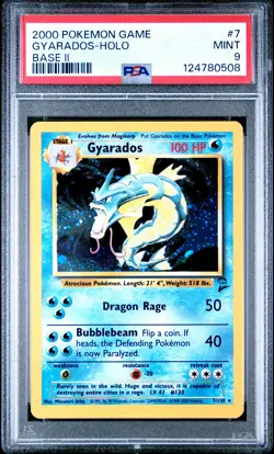 2000 POKEMON BASE SET 2 #7 GYARADOS-HOLO PSA 9 - Image 1