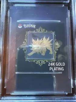 Jolteon Pokemon Candy Sticker (2023) Korean Striking 24K Gold Plating CGC 10 - Image 2