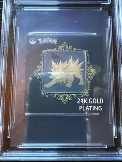 Jolteon Pokemon Candy Sticker (2023) Korean Striking 24K Gold Plating CGC 10 - Image 3