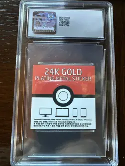 Jolteon Pokemon Candy Sticker (2023) Korean Striking 24K Gold Plating CGC 10 - Image 4